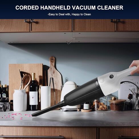 FUNCCUBE Vacuum Cleaners for Home - Corded Stick Vacuum Cleaner, High Power Suction Vac for Pet Hair Carpet Hardwood Floor, Household Hand Lightweight Handheld Portable Car Vac,MC White in Saudi Arabia