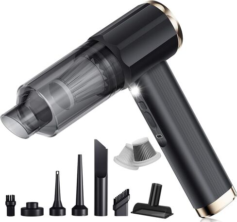 Smart Handheld Vacuum Cleaner, Black, 24000Pa Suction Power, 50 min Run time, 5-in-1 Multifunction Design, Dual Sensor chip, brushless Motor in Saudi Arabia