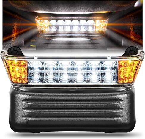 Club Car Precedent LED Headlight with Bumper, 12V Golf Cart Headlight Kit for Club Car Precedent 2004-UP Electric Golf Carts, DOT Approved Street Legal Club Car Headlight, OEM# 102524801, 10252480-1 in Saudi Arabia
