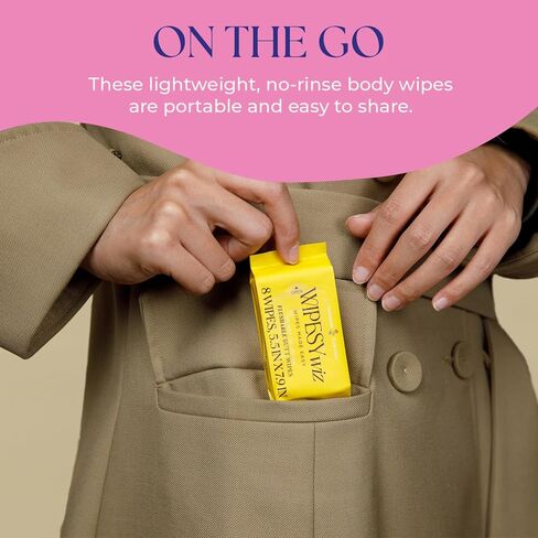 80 Count Pocket Size Adult Hygiene Wipes | Flushable | 10 Individual Packs of 8 | Scented with Camellia, Chamomile, & Aloe | Discreet Hotel Quality Wipes in Kuwait