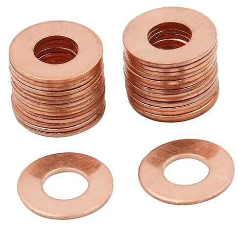 M8 Flat Washer Copper Sealing Ring, 8mm ID 18mm OD 1mm Thickness Metric Sealing Gasket, 30 Pieces in Saudi Arabia