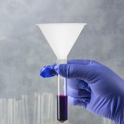 5pcs 100mm Plastic Triangle Laboratory Funnel Set, Pp Scientific Filling Funnels for Liquid Transfer and Experiment Use in Kuwait