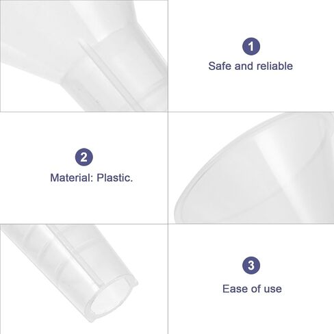 5pcs 100mm Plastic Triangle Laboratory Funnel Set, Pp Scientific Filling Funnels for Liquid Transfer and Experiment Use in Kuwait