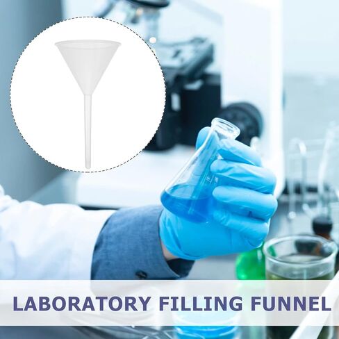 10pcs 90mm Plastic Filling Funnels Set Laboratory Filter Funnels Triangular Pp for Scientific Experiments and Liquid Transfer in Kuwait