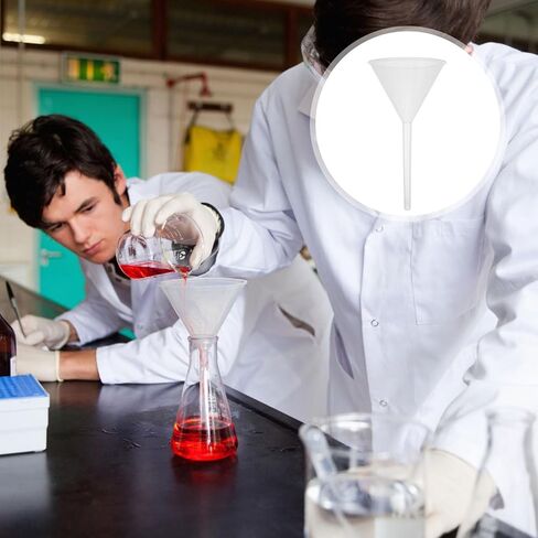 10pcs 90mm Plastic Filling Funnels Set Laboratory Filter Funnels Triangular Pp for Scientific Experiments and Liquid Transfer in Kuwait