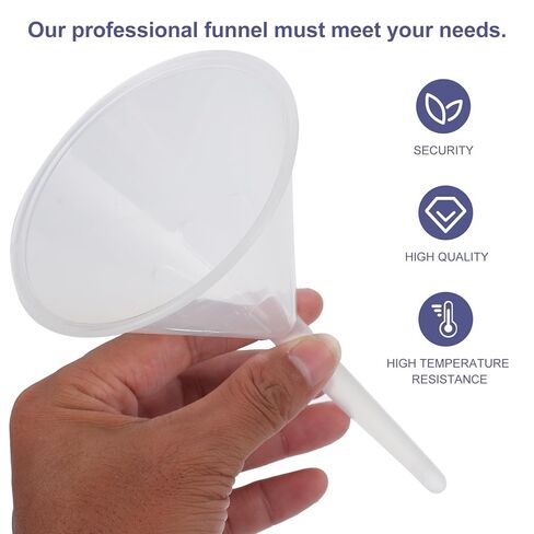 10pcs 90mm Plastic Filling Funnels Set Laboratory Filter Funnels Triangular Pp for Scientific Experiments and Liquid Transfer in Kuwait