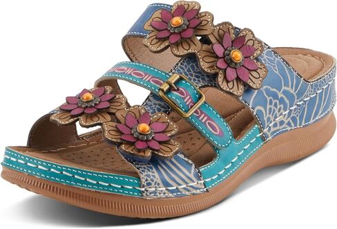 Spring Step L'Artiste Women's BRASH Hand-Painted Leather Sandals - Fashion, Comfort, and Style Combined in Saudi Arabia