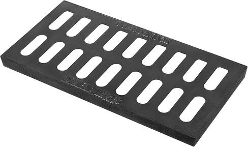 قطعتان من شبكة تصريف من الحديد الزهر مقاس 20 * 10 * 1.2 بوصة، شبكة متينة شديدة التحمل في الهواء الطلق، شبكة تصريف معدنية سوداء مستطيلة الشكل للممر، الفناء، الحديقة، المرآب in Kuwait