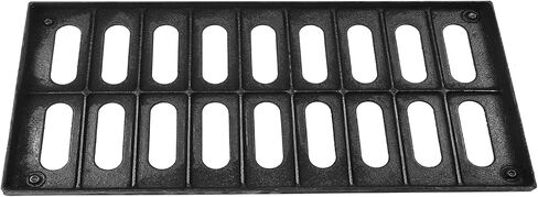 قطعتان من شبكة تصريف من الحديد الزهر مقاس 20 * 10 * 1.2 بوصة، شبكة متينة شديدة التحمل في الهواء الطلق، شبكة تصريف معدنية سوداء مستطيلة الشكل للممر، الفناء، الحديقة، المرآب in Kuwait