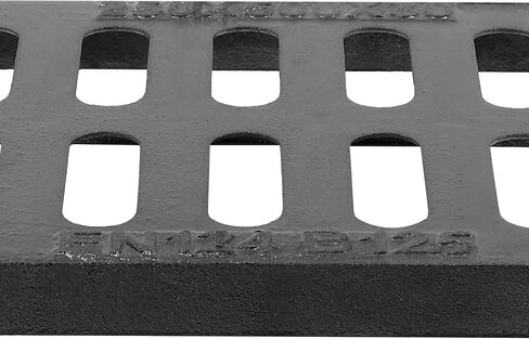 قطعتان من شبكة تصريف من الحديد الزهر مقاس 20 * 10 * 1.2 بوصة، شبكة متينة شديدة التحمل في الهواء الطلق، شبكة تصريف معدنية سوداء مستطيلة الشكل للممر، الفناء، الحديقة، المرآب in Kuwait