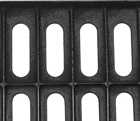 قطعتان من شبكة تصريف من الحديد الزهر مقاس 20 * 10 * 1.2 بوصة، شبكة متينة شديدة التحمل في الهواء الطلق، شبكة تصريف معدنية سوداء مستطيلة الشكل للممر، الفناء، الحديقة، المرآب in Kuwait