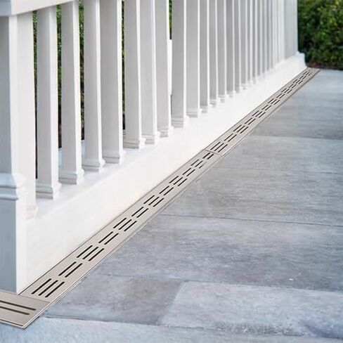 Stainless Steel Drainage Grate Kit for Shower, Outdoor & Floor - Durable Water Management Solution, Rust-Resistant Trench Cover for Efficient Drainage in Saudi Arabia