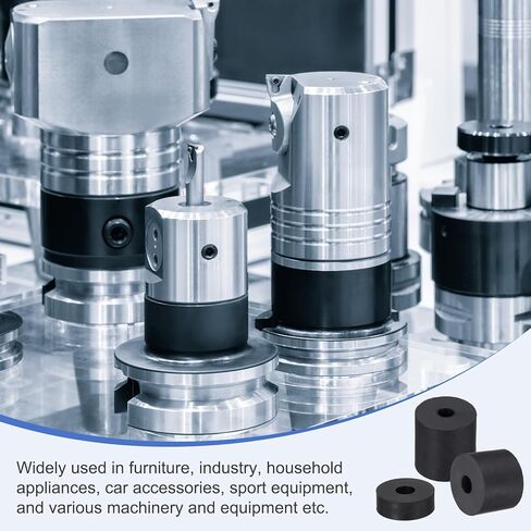 MECCANIXITY 28 Pcs Round Rubber Spacers 1/2" OD x 3/16" ID x 1/4" Thickness Multi Purpose Anti Vibration Rubber Bushing Spacer Washer Fit for Home Car Accessories, Black in Saudi Arabia