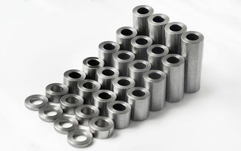 فاصل فولاذي 3/8 بوصة OD × 1/4 بوصة معرف، جلبة فاصلة دائرية غير مترابطة ذات تشطيب عادي، يناسب البراغي، البراغي 1/4 بوصة أو M6، الفواصل المعدنية عبر الإنترنت (طول 1/16 بوصة، 25 حزمة) in Kuwait