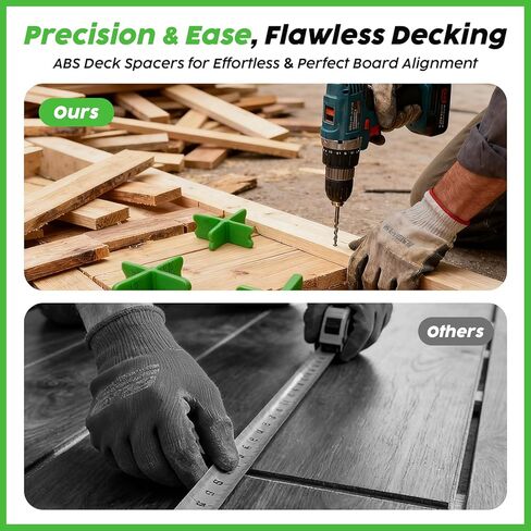 8 Pcs ABS Deck Spacer Tool,4 Thicknesses Deck Board Spacers(1/16", 1/8", 3/16", 1/4"),Green Deck Spacers Assorted for Pressure Treated Composite Decking in Saudi Arabia