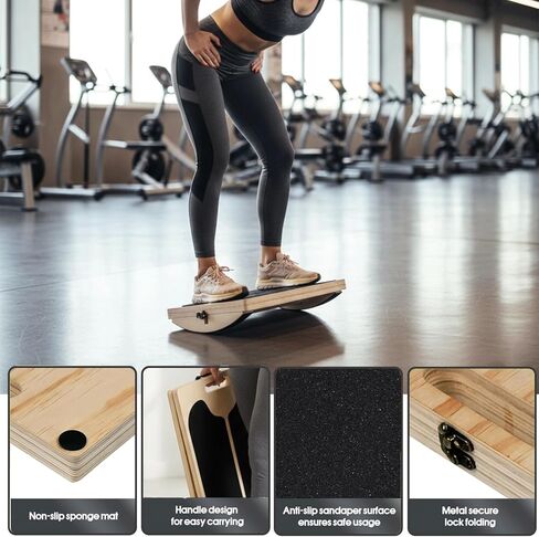 لوح مائل لتمدد ربلة الساق، لوح توازن، سعة 400 رطل، نقالة خشبية قابلة للتعديل، لوح مائل خشبي، لوح مائل مضاد للانزلاق، دعم الكاحل والكعب واستخدام العلاج الطبيعي in Kuwait