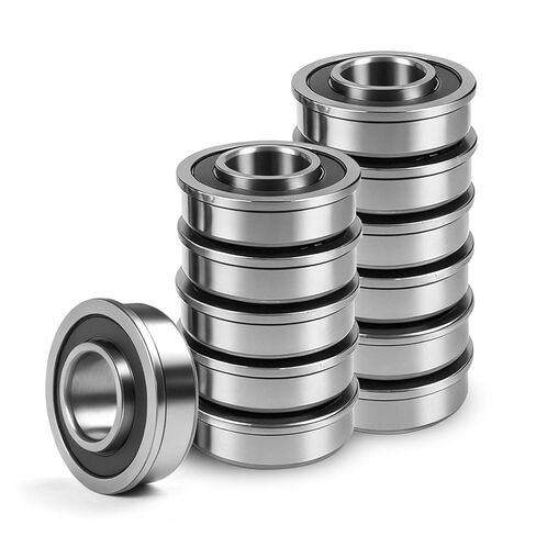 12 قطعة من محامل الكرات ذات الحواف (ID 1/2" x OD 1-3/8" x 1/2") لجزازة العشب، وعربات اليد، وعجلات العربات والشاحنات اليدوية، بديلة للماراثون، وExmark، وStens، وPrime Line وحزام الشمس. in Kuwait