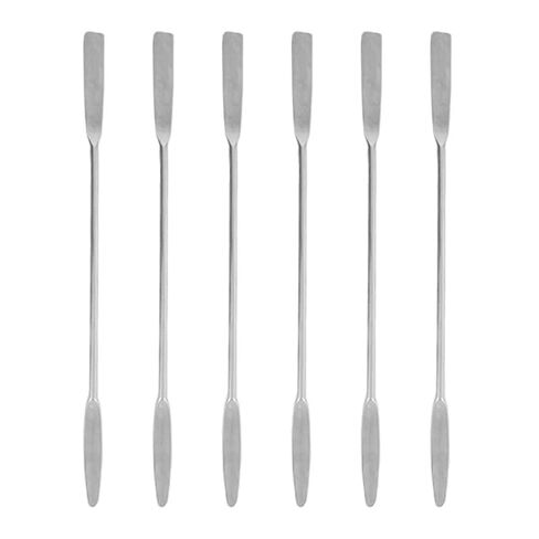 5-Piece Stainless Steel Micro-Scraper Set, Double-Ended Laboratory Spatulas with Square and Round Tips for Cosmetic, Kitchen Use in Saudi Arabia