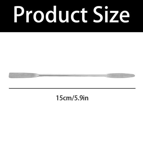 5-Piece Stainless Steel Micro-Scraper Set, Double-Ended Laboratory Spatulas with Square and Round Tips for Cosmetic, Kitchen Use in Saudi Arabia