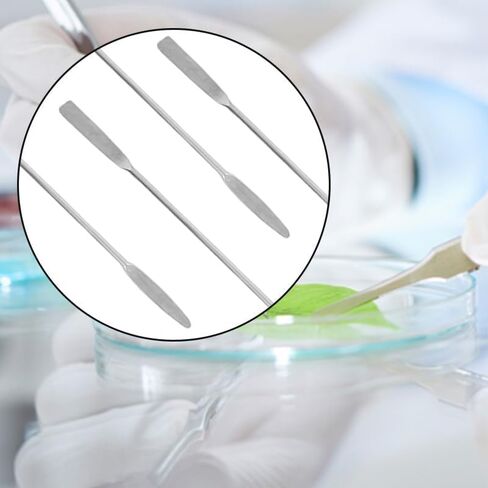 5-Piece Stainless Steel Micro-Scraper Set, Double-Ended Laboratory Spatulas with Square and Round Tips for Cosmetic, Kitchen Use in Saudi Arabia
