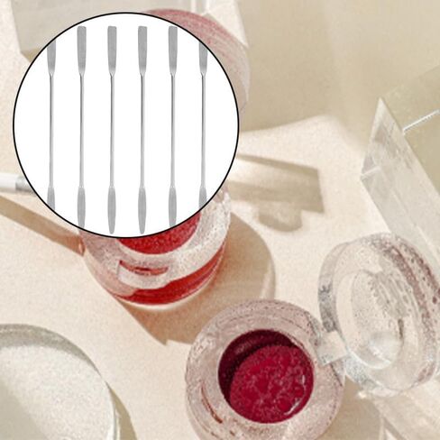 5-Piece Stainless Steel Micro-Scraper Set, Double-Ended Laboratory Spatulas with Square and Round Tips for Cosmetic, Kitchen Use in Saudi Arabia