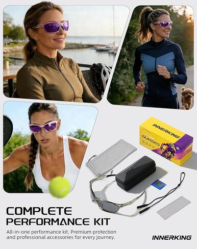 Innerking Polarized Sports Sunglasses for Men Women, TR90 Fashion Retro Frame, UV Protection Sun Glasses for Fishing Cycling in Saudi Arabia