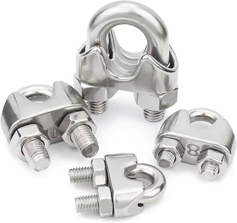 Stainless Steel U Type Clamp,304 U-Type Wire Rope Clip Cable Bolts Fastening Rigging Hardware Clamps M2-M16. in Kuwait