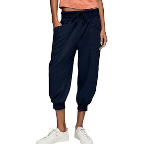 بنطال كابري نسائي من Eutten برباط قصير مع جيوب بجزء سفلي بخصر مطاطي كابري in Kuwait