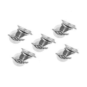 (Pack of 5) 2-inch Universal casters with Brakes, Diameter 5cm, White PP Flat-Bottomed Display Cabinet Rollers in Kuwait
