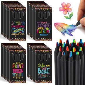 Tinlade 24 Pcs Christmas Mini Colored Pencils Bulk 3.5 Inch Coloring Drawing Pencil 6 Different color Pre in Boxes for Kids&Adult Classroom School Drawing Birthday Wedding Christmas Party Favors in Kuwait