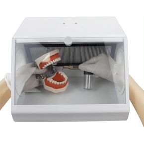 صندوق السفع الرملي الاحترافي - مجمع غبار مختبر الأسنان مع مرشحين، ضوء LED، نافذة عرض كبيرة، خزانة سفع رملي فعالة خالية من الغبار للمختبرات وورش العمل in Kuwait