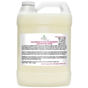 قاعدة جلوكوسيد السطحية - مشتقة من النباتات في منظف رغوي طبيعي لطيف وغني - لوريل ديسيل كوكو كابريل كابريليل غسول الجسم السائل لمستحضرات التجميل - 32 أونصة in Kuwait