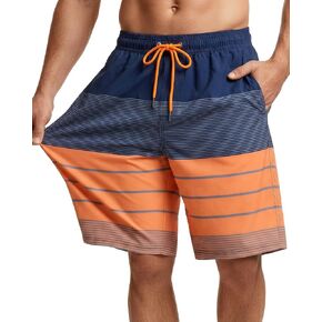 سروال سباحة رجالي مقاس 9 بوصة مع بطانة شبكية وجيوب سريعة الجفاف لشاطئ حمام السباحة والحديقة المائية in Kuwait