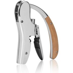 Rabbit Wine Opener, Lever Style Wine Bottle Opener with Wooden Handle, Professional Stainless Steel Corkscrew with Foil Cutter, Wine Gift Set in Saudi Arabia