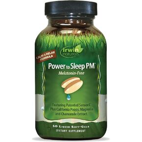 Irwin Naturals Power to Sleep PM Melatonin-Free – Natural Sleep Support with Ashwagandha, Magnesium, GABA & L-Theanine – Promotes Calm Mind, Restful Sleep & Well-Being – 50 Soft-Gels in Saudi Arabia