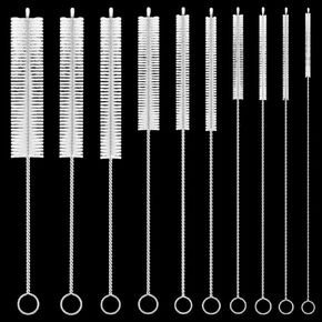 8 Inch Extra Long Straw Cleaner Brush Set, 10 Pack Reusable Straw Cleaning Brushes for Tumbler, Metal Straws，Bottle Drinking Straws，Computer Keyboard, Desktop Cleaning in Saudi Arabia