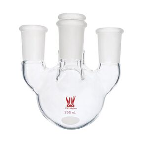 3 قارورة غليان أسفل الرقبة ، 100 مل مع 24/40 مفاصل وجبات جانبية ، والأواني الزجاجية العمودية ، كيمياء المختبر in Kuwait