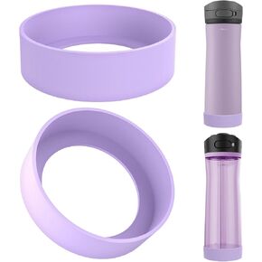 حذاء Linkidea المقاوم للانسكاب لزجاجة المياه متوافق مع Contigo Jackson Chill 2.0 20oz/24oz، Ashland Chill 20oz/24oz، واقي غطاء غطاء سفلي مضاد للانزلاق (بنفسجي / عبوتين)، CPS-018-08 in Kuwait
