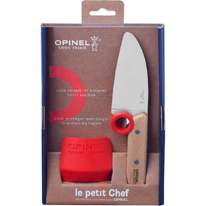 مجموعة سكاكين الشيف Opinel Le Petit، سكين الشيف مع طرف مستدير، واقي للأصابع، للأطفال، تعليم إعداد الطعام وسلامة المطبخ، مجموعة من قطعتين، صنع في فرنسا in Kuwait