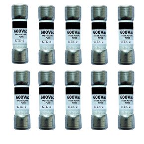 10 عبوات جديدة من الصمامات سريعة المفعول KTK-2 KTK-2A 600Vac، صمامات خرطوشة KTK 2A فئة CC in Kuwait