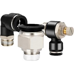 Pneumatic Quick-plug-threaded Straight-through Joint PC8-02PL8-04L8-02 Mechanical Element 1Pcs(BlackPC4-01) in Kuwait