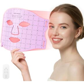 Red Light Therapy Face Mask, LED Light Therapy Mask FDA Cleared - 660nm & 850nm for Wrinkles, Collagen & Acne I Adjustable Fit for All Skin Tones I Clinically-Backed 10-Min Daily Sessions in Saudi Arabia