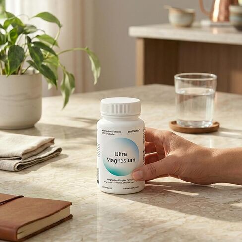 envitamin Ultra Magnesium Glycinate - 8 in 1 Formula with Methylated Vitamin B12, Vitamin D3 and B6. in Kuwait