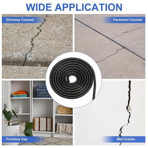 PATIKIL 3/16 Inch(5mm) Diameter x 1968.5 Feet Backer Rod for Gaps and Joints, Foam Rope Caulk Crack Joint Filler Roll Seal Weather Strip for Home Construction, Black in Saudi Arabia