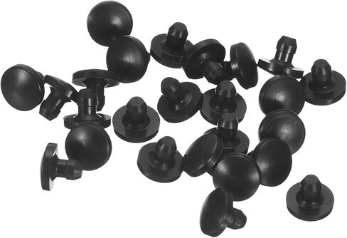 uxcell 5 Pcs Silicone Plugs, Rubber Round Snap in Locking Hole Plugs for 40mm Hole, Hole Stoppers Waterproof Hole Plug for Metal Tube, Furniture End Caps Inserts, Black in Saudi Arabia