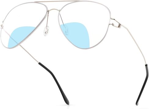 Bifocal Aviator Reading Glasses for Women Men Blue Light Blocking Readers Classic Double Bridge in Saudi Arabia