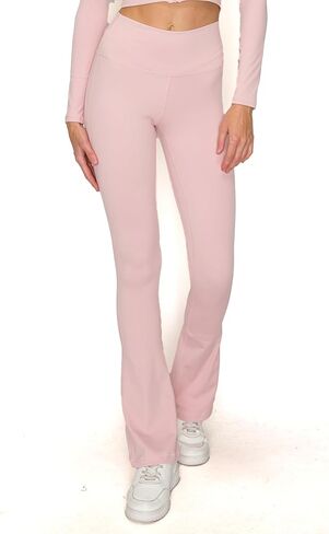 Leggings Depot Women’s Ultra Soft Seamless Knit Flare Leggings | Bell-Bottom Yoga Pants for Gym, Pilates & Athleisure in Saudi Arabia