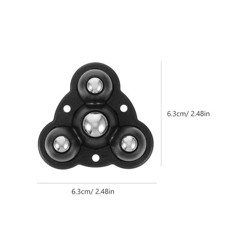 4 قطع من عجلات TIDTALEO ذاتية اللصق بمحمل كروي صغير لصناديق التخزين والأجهزة الصغيرة، بكرات بكرة لاصقة دوارة ناعمة، تصميم من الفولاذ الأسود بأربع كرات للتحرك المنزلي in Kuwait
