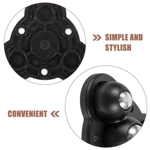 4 قطع من عجلات TIDTALEO ذاتية اللصق بمحمل كروي صغير لصناديق التخزين والأجهزة الصغيرة، بكرات بكرة لاصقة دوارة ناعمة، تصميم من الفولاذ الأسود بأربع كرات للتحرك المنزلي in Kuwait