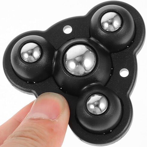 4 قطع من عجلات TIDTALEO ذاتية اللصق بمحمل كروي صغير لصناديق التخزين والأجهزة الصغيرة، بكرات بكرة لاصقة دوارة ناعمة، تصميم من الفولاذ الأسود بأربع كرات للتحرك المنزلي in Kuwait